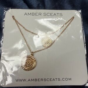 Amber Sceats double coin necklace
